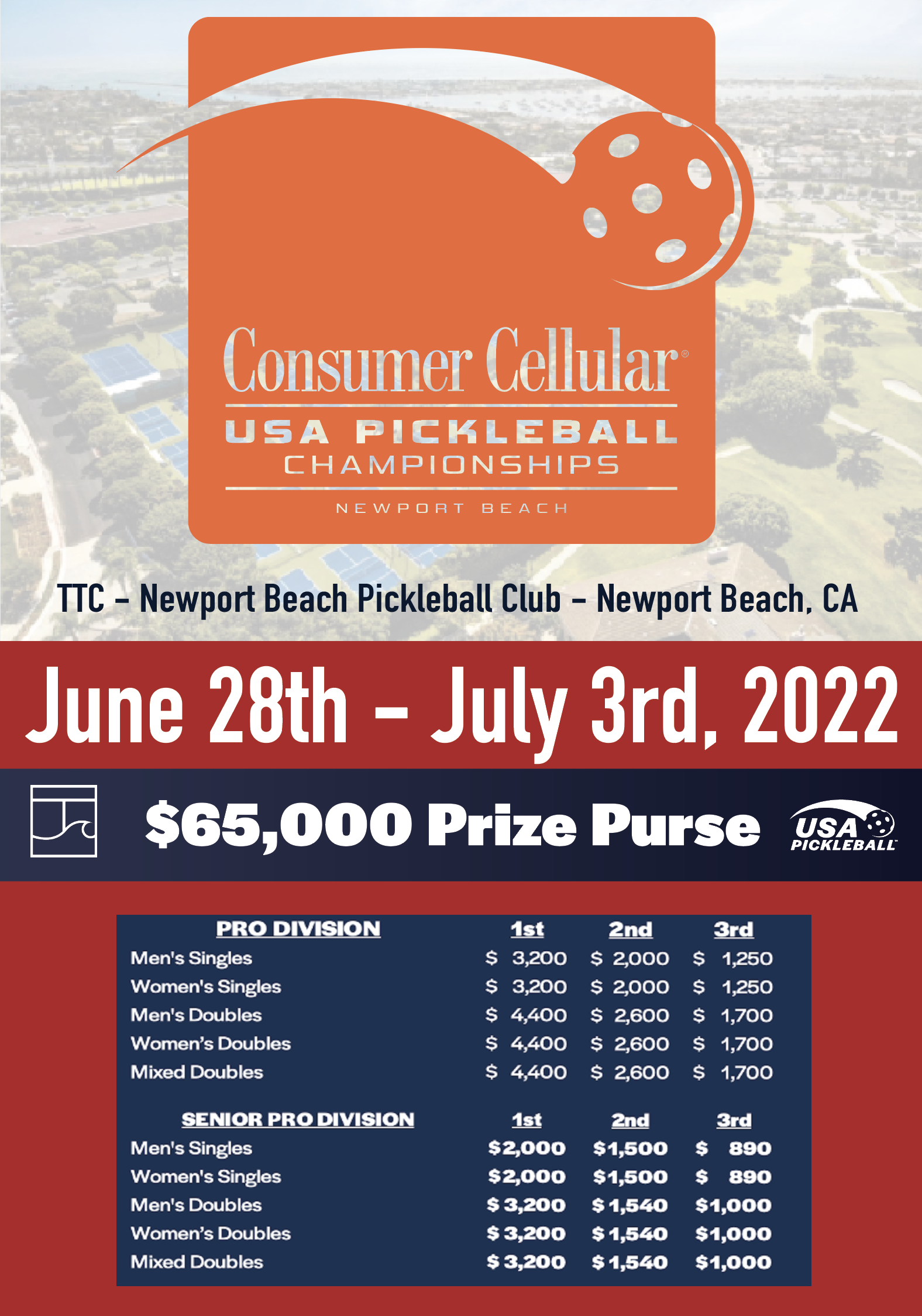 Consumer Cellular USA Pickleball Newport Beach Championships GOLDEN